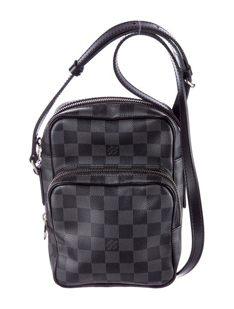 louis vuitton black crossbody purse|Louis Vuitton black checkered purse.